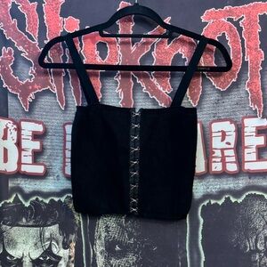 Forever 21 Black Knit Corset Tank Top